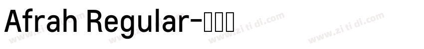 Afrah Regular字体转换